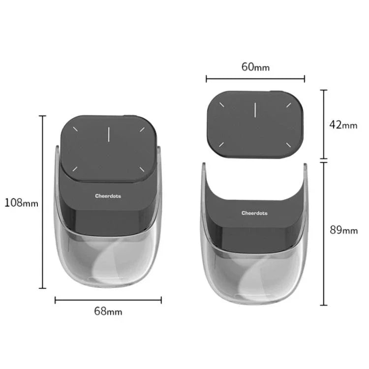 Cheerdots 2 Smart Magnetic Split Air Mouse Wireless Charging Bluetooth Dual Mode Mouse, Black Basic, Dark Grey Basic, Black Recording, Dark Grey Recording