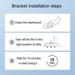 Car Center Console Fixed Navigation Phone Holder Installation-Free Snap-On Phone Support Bracket, Z12