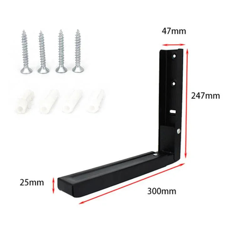 2pcs /Set Retractable Folding Microwave Oven Bracket Carbon Steel Kitchen Shelf