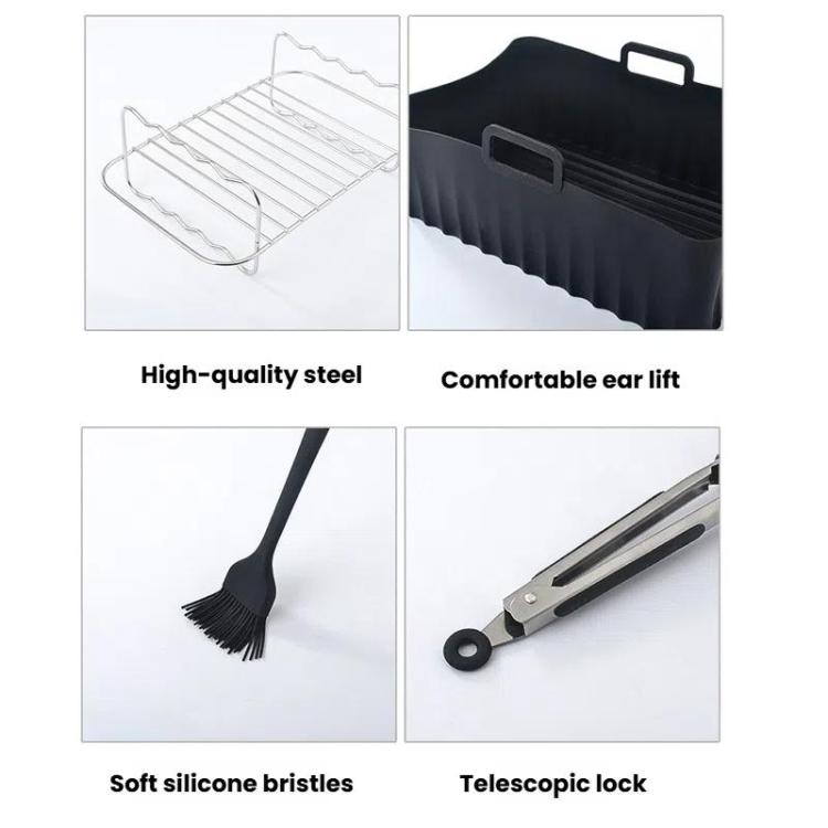 Air Fryer Accessories Set Airfryer Mold Liner Reusable Oven Grill Baking Rack, 20 In 1, 22 In 1, 25 In 1