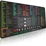 Keyboard Shortcut Desk Mat Mouse Pad Non-Slip Office Desk Pad With Computer Commands, 300x600x2mm, 300x600x3mm, 300x700x2mm, 300x700x3mm, 300x800x2mm, 300x800x3mm, 400x800x2mm, 400x800x3mm, 400x900x2mm