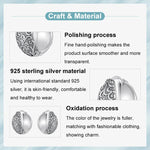 S925 Sterling Silver Oxidized Pattern Earrings