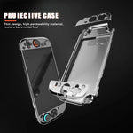 For Nintendo Switch 2 Crystal Shell Case Split Gamepad Transparent Protective Cover