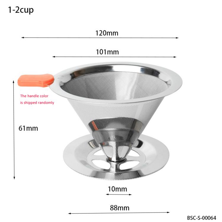 V60 Stainless Steel Coffee Filter with Base for Pour Over Brewing, 1-2 Cups 300-mesh, 1-3 Cups  300-mesh, 1-4 Cups 300-mesh, 1-4 Cups 600-mesh, 1-6 Cups 600-mesh, 1-8 Cups 300-mesh