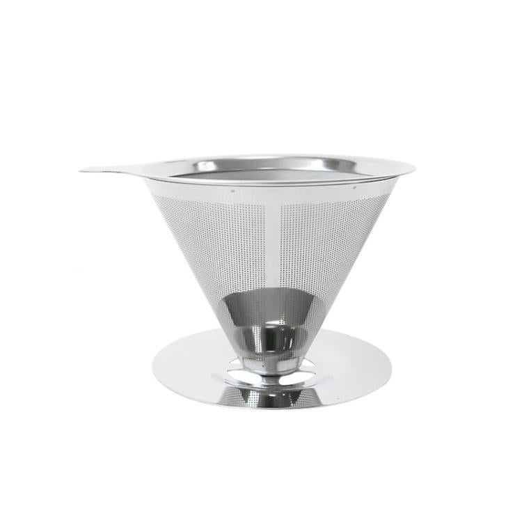 V60 Stainless Steel Coffee Filter with Base for Pour Over Brewing, 1-2 Cups 300-mesh, 1-3 Cups  300-mesh, 1-4 Cups 300-mesh, 1-4 Cups 600-mesh, 1-6 Cups 600-mesh, 1-8 Cups 300-mesh