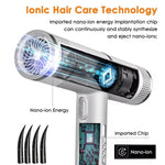 T-Shaped Hair Dryer with Smart Inverter Technology High-Power Blow Dryer for Home & Salon Use, EU Plug, EU Plug With 3 Nozzles, US Plug, US Plug With 3 Nozzles, UK Plug, UK Plug With 3 Nozzles