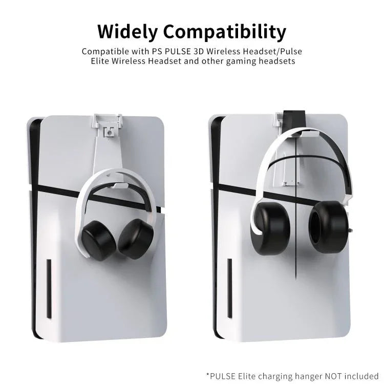 JYS Charging Display Station for PS5/PS5 Slim/PS Portal Dual Controller Dock with Cooling Fan & Headphone Hook