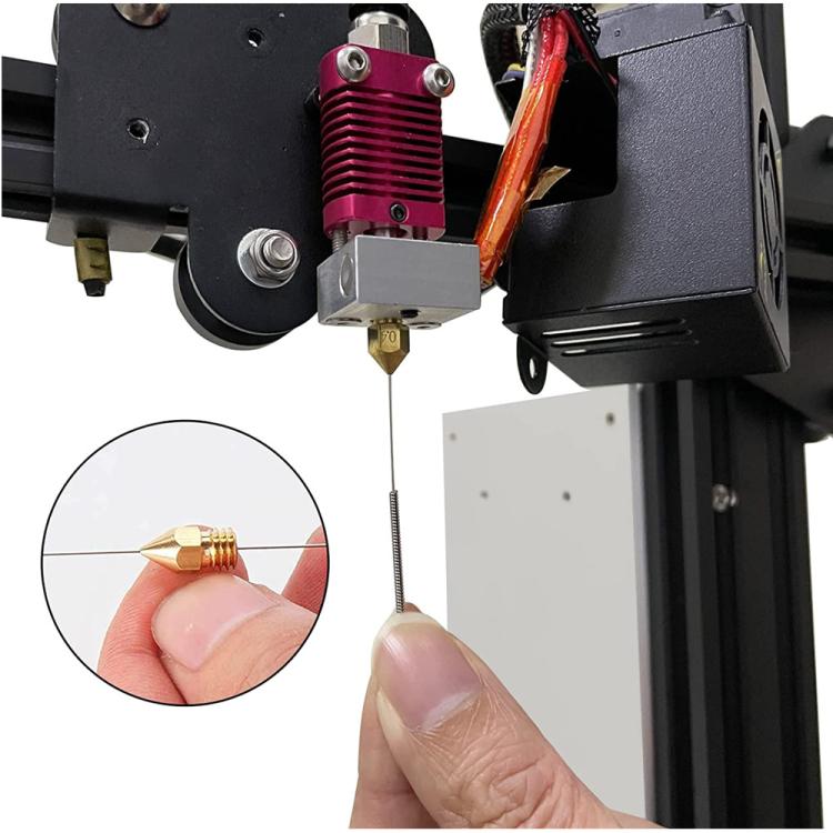 Wiper Nozzle Unclogging Needle Print Nozzle Cleaning Steel Needle, 10pcs /Set, 10pcs /Set+2 Tweezers