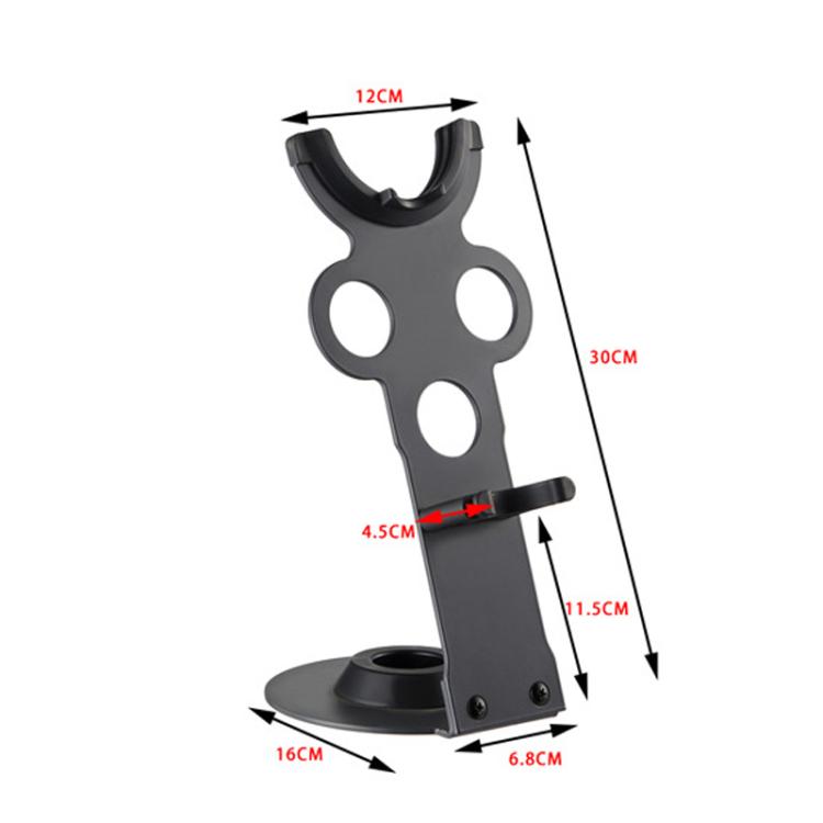 For Dyson Supersonic Hair Dryer Desktop Holder Metal Stand with Cable Organizer, Detachable Black