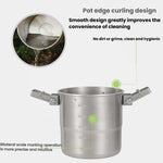 3000ml 16cm Heightened Outdoor Pots 304 Stainless Steel Outdoor Cooking Kettles, CLS Handle, CLS Dual-ear