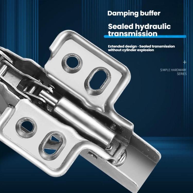 Cabinet Door Hinges Hydraulic Damp Buffer Furniture Hinges, 165-degree Full-Cover Straight Arm, 165-degree Half-Cover Medium Bend, 165-degree No-Cover Large Bend