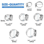40pcs /Set Stainless Steel American-Style Heavy-Duty Clamp Kit, 40pcs /Set