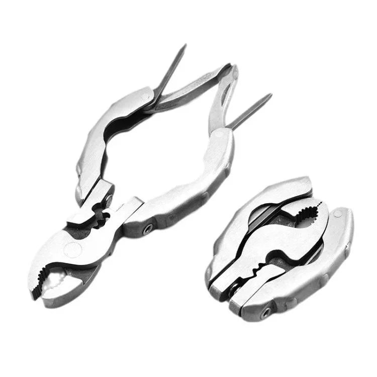 Stainless Steel Multi-Purpose Clamp Screwdriver Portable EDC Tool Bottle Opener, 9 In 1