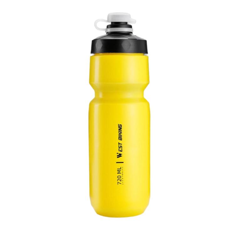 WEST BIKING 720ml Bike Water Bottle for Cycling Leak-Proof Squeeze Design Portable Sports Hydration Bottle, 720ml Yellow, 720ml White, 720ml White Wide, 720ml Yellow Wide