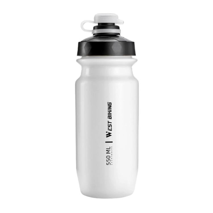 WEST BIKING 550ml Bike Water Bottle for Cycling Leak-Proof Squeeze Design Portable Sports Hydration Bottle, 550ml Whtie Wide, 550ml Yellow Wide, 550ml Yellow, 550ml White