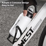 WEST BIKING 550ml Bike Water Bottle for Cycling Leak-Proof Squeeze Design Portable Sports Hydration Bottle, 550ml Whtie Wide, 550ml Yellow Wide, 550ml Yellow, 550ml White