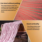 Dense Tassel Door Curtain Home Living Room Partition Decorative Curtain, 0.9 x 1.9m