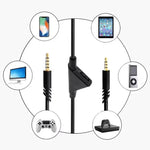 For Logitech Astro A10 / A40 / A30 2m Gaming Headset Cable Braided Audio Cable, Black Button, Black White Button, Gray Black Button, Black Tuning, Blue Tuning, Gray Tuning, Red Black Square, Black Square
