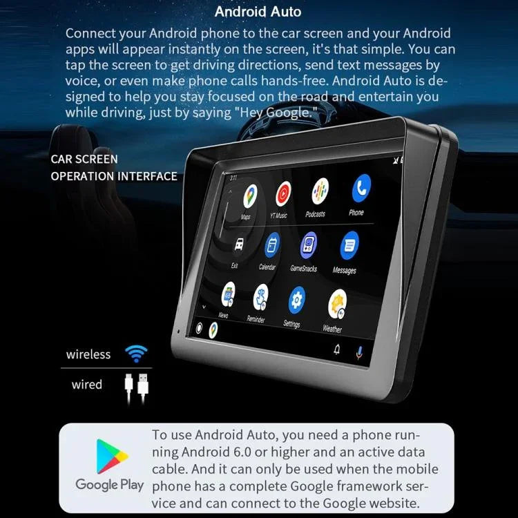7-inch HD  Touch Screen + HD 8-light Reversing Image Wireless Carplay Car MP5 Player, X5300 With 8-light Camera