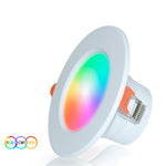 Compatible With Tuya WIFI & Bluetooth Recessed Ceiling Light RGB+CW+WW Dimmable LED Downlight, 5W 2.5inch, 7W 3.5inch