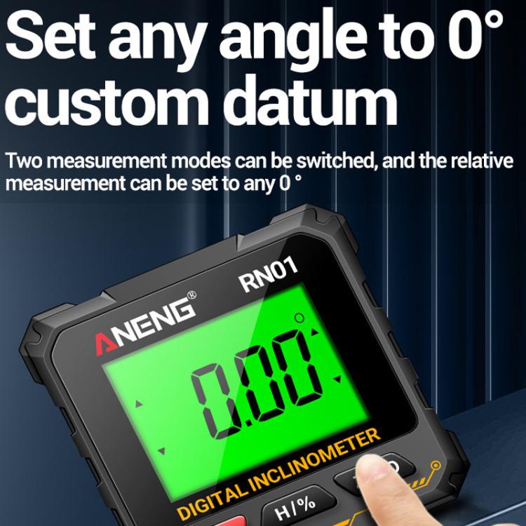 ANENG RN01 Digital Inclinometer Precision Angle Finder With 4-Sided Magnet & Auto-Rotate Screen, RN01