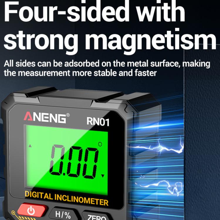 ANENG RN01 Digital Inclinometer Precision Angle Finder With 4-Sided Magnet & Auto-Rotate Screen, RN01