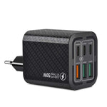 50W 3USB+3Type-C 6 Ports Fast Charging Cell Phone Charger, EU Plug (Black), EU Plug (White), EU Plug (Yellow), US Plug (Black), US Plug (White), US Plug (Yellow), UK Plug (Black), UK Plug (White), UK Plug (Yellow)