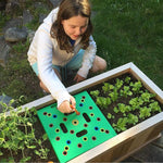 Seeding Stencil Spacing Tool Vegetable Planting Board, Round Orange, Square Green