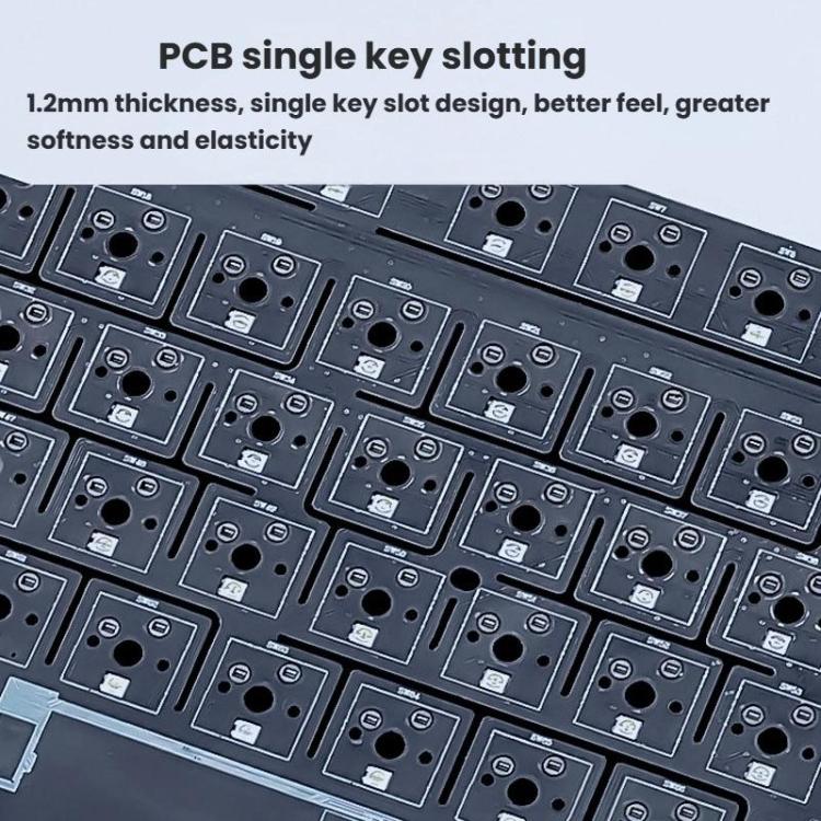 Ajazz AK820 MAX Hot-swappable Gasket 75 Mechanical Keyboard With RGB Light, Tri-mode Ice Cream Shaft Black Gray Yellow, Wired Magnetic Shaft Black Gray Yellow, Wired Magnetic Shaft Side Carved Gradient Gray