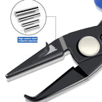 DIY Jewelry Making Tools High Carbon Steel Head & Anti-Slip PVC Handle, Positioning Pliers, Hook Pliers, Cutting Pliers