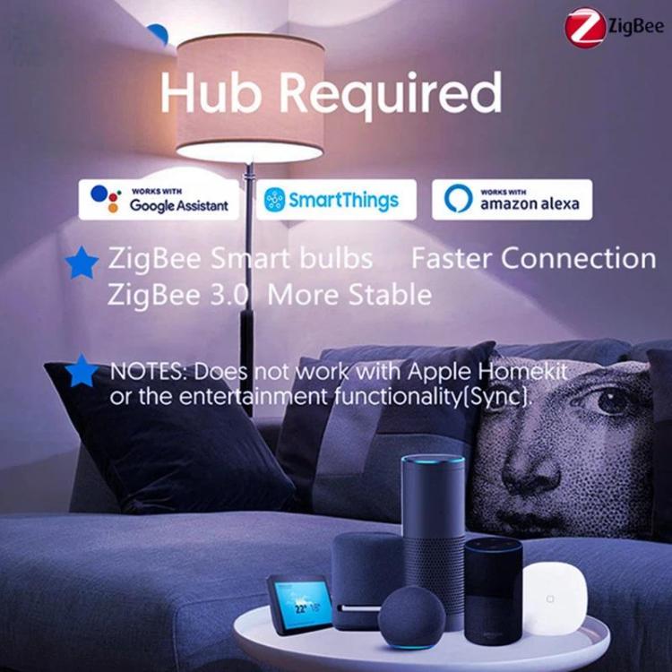 Compatible with Tuya Zigbee Recessed Ceiling Light RGB+CW+WW Dimmable LED Downlight, 7W 3.5inch