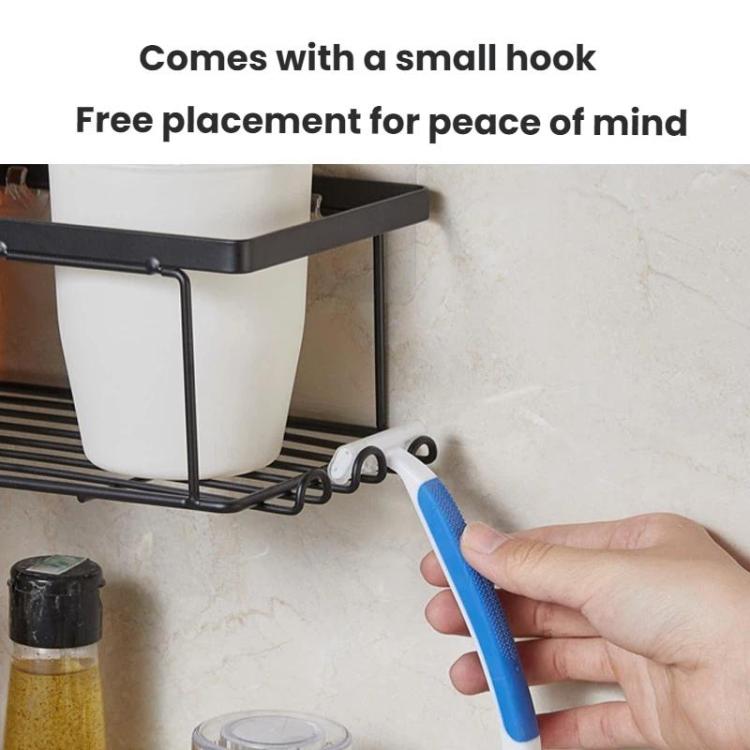 Punch-Free Bathroom Wall-Mounted Shower Gel Storage Rack
