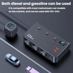 226W 3 In 1 Car Cigarette Lighter Digital Display PD Fast-Charging Car Charger, C33
