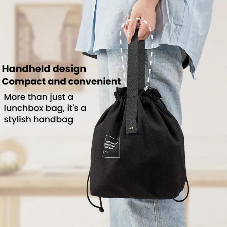 Drawstring Portable Raw Lunch Box Bag Lightweight Compact Lunch Bag