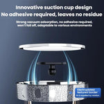 Car Suction Cup Type 360-Degree Adjustable Wide-View Reversing Mirror, Silver Pattern, Black Pattern, White Pattern