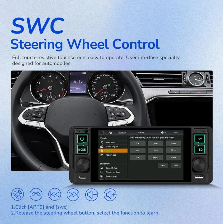 5.1 inch Horizontal Screen Single-seat Universal MP5 Player With Wireless Carplay Function Integrated Machine, Standard, Standard+12 Light Camera