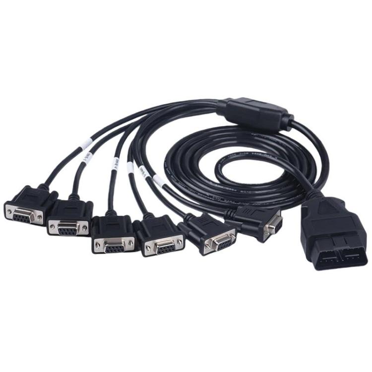 OBD2 Male To 6 DB9 Female Adapter Diagnostic Tool Connection Cable, Male To 6 DB9 Female