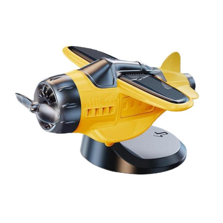 Automatic Rotating Car Dashboard Decorative Solar-Powered Airplane Ornament