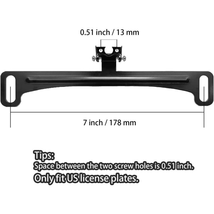 Universal US-standard License Plate Bracket Reversing Cameras Metal Bracket
