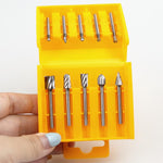10pcs /Box HSS Rotary File Woodworking Tools Root Carving File, 10pcs /Box Rotary File
