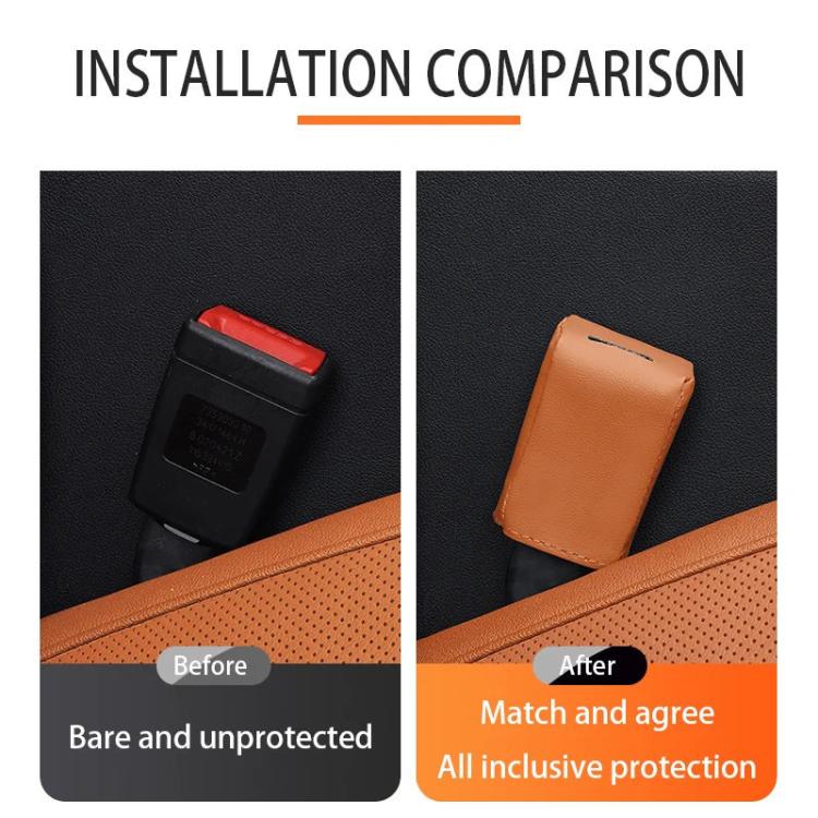 Universal Car Seat Belt Buckle Protector Leather Seat Belt Fastener Cover