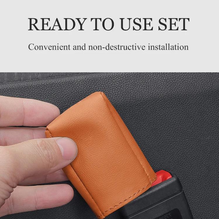 Universal Car Seat Belt Buckle Protector Leather Seat Belt Fastener Cover