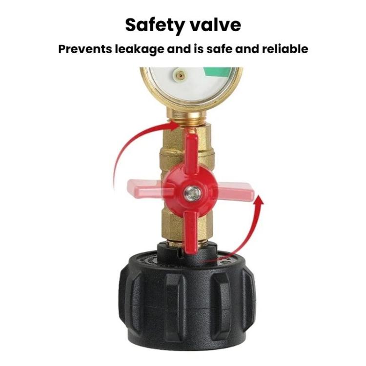 Propane Tank Refill Adapter With Luminous Gauge And Valve Gas Cylinder Filling Connector