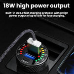 Car Cigarette Lighter LED Indicator USB Charger With Switch