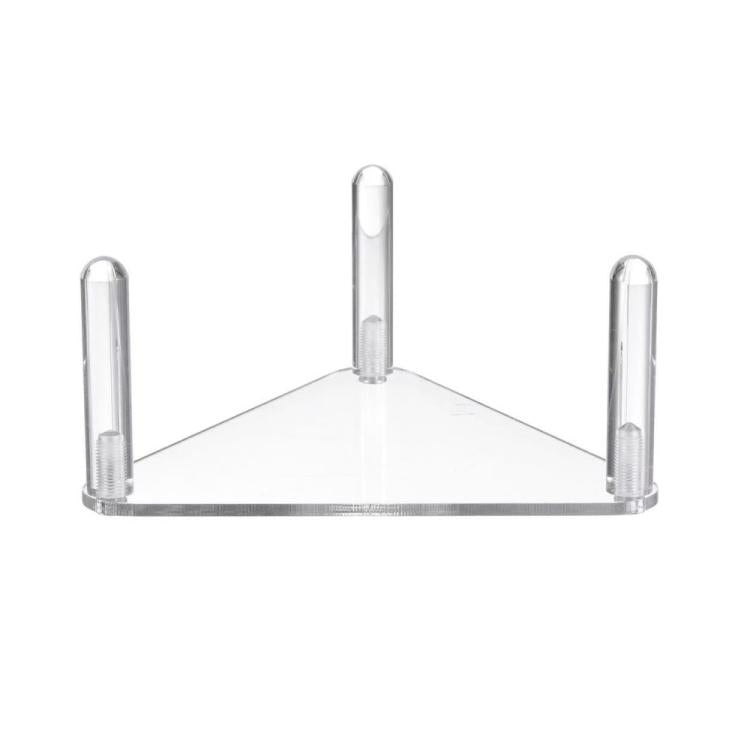 2pcs /Set Easy-Assembly Triangular Acrylic Ball Rack, Transparent 1pc, Transparent 2pcs /Set, Black 1pc, Black 2pcs /Set