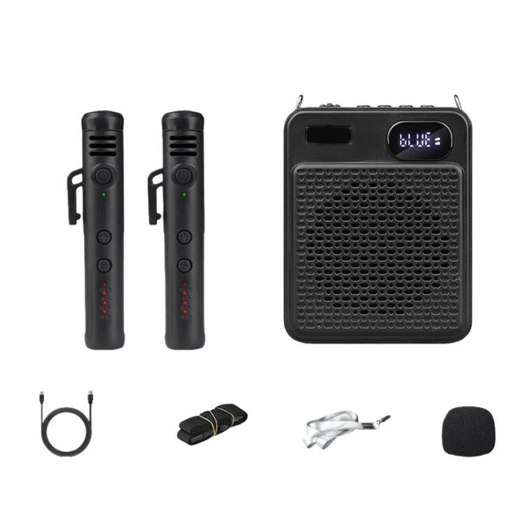 DIYO-1125 Multifunctional Outdoor High-Volume Microphone With Battery Display Teacher Classroom Voice Amplifier, Wireless Single Mic White, Wireless Single Mic Black, Wireless Single Headwear White, Wireless Single Headwear Black, Wireless Dual Mic Whi...