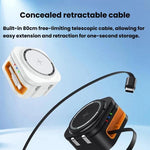 15W 3 In 1 Retractable Cable Magnetic Wireless Charger Foldable Desktop Charging Stand