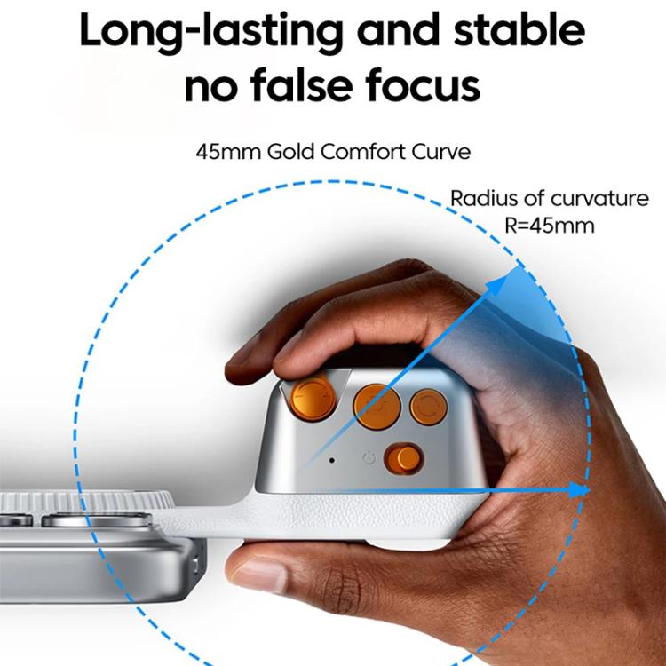 Magnetic Mount Camera Assistant Wireless Bluetooth Remote Zoom Photo Handheld Stabilizer, White Without Light