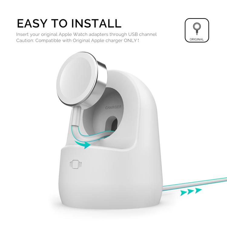 For Apple Watch AhaStyle PT63  Silicone Charging Storage Stand Mini Charging Base, Without Charger