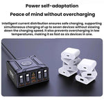 550W USB-C GaN Super Fast Charging Multi-Port Retractable Cable Charger, EU Plug, US Plug, UK Plug, AU Plug, KR Plug